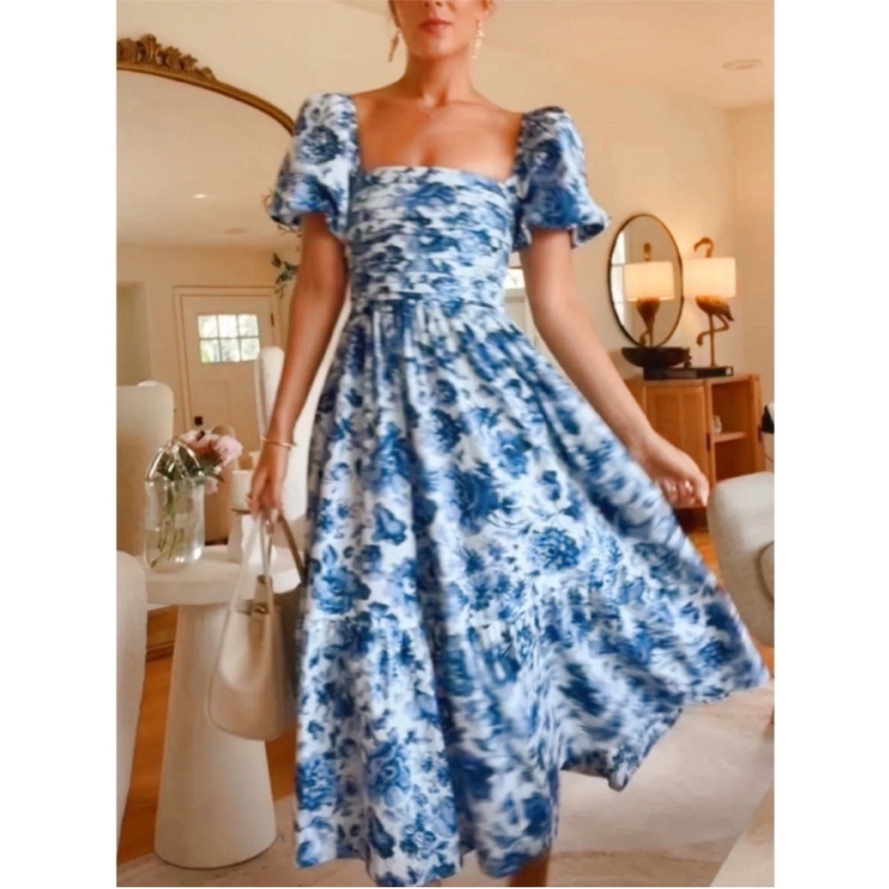 Abercrombie & Fitch Petite Emerson Floral Midi Dress